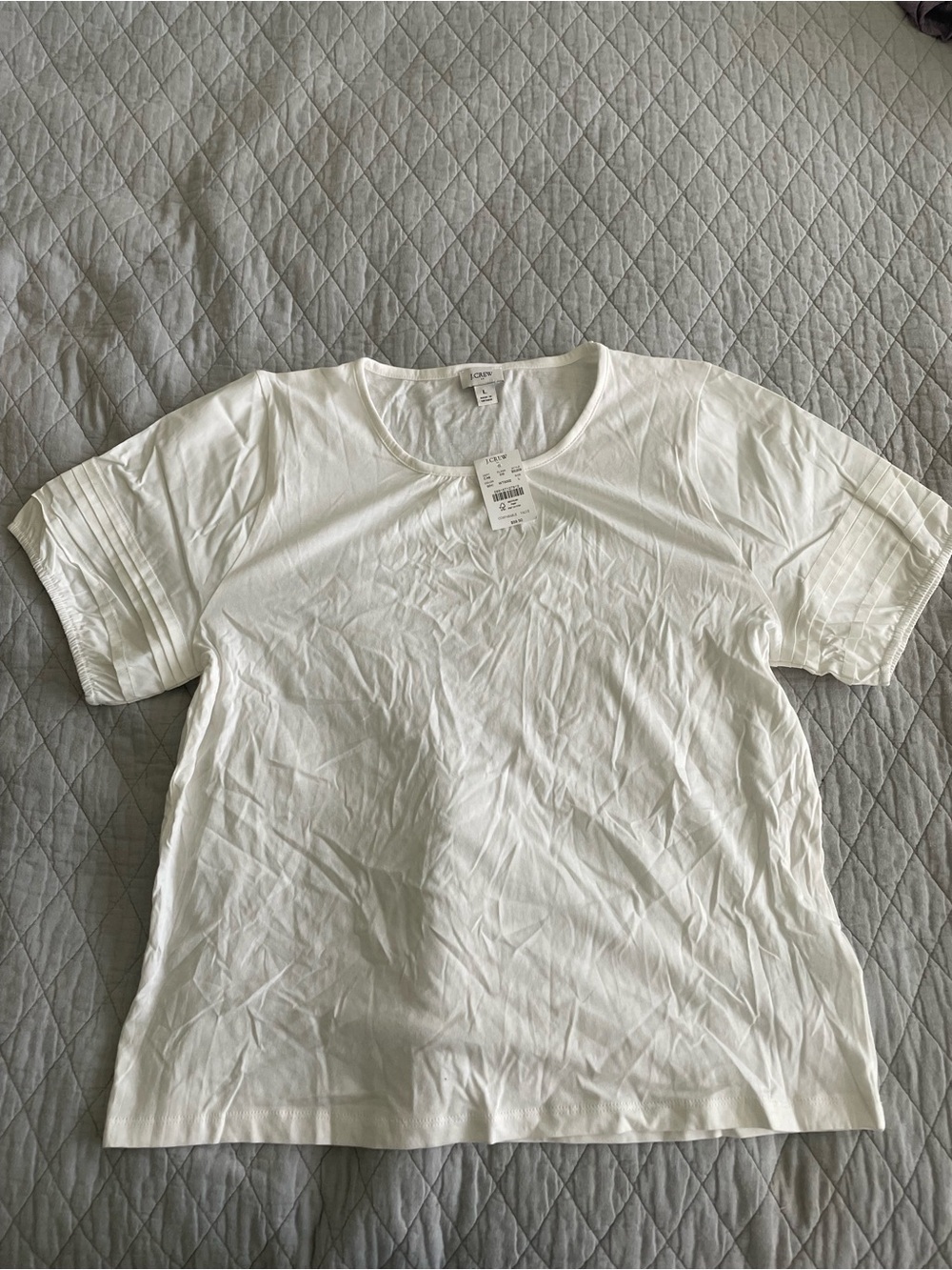 J. Crew White Short Sleeve Tee - Picture 1 of 1